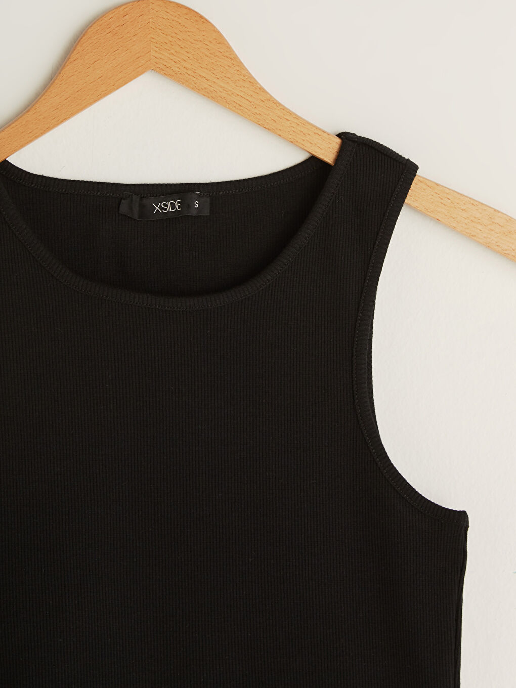 Кроп-топ из хлопка с круглым вырезом для женщин-6