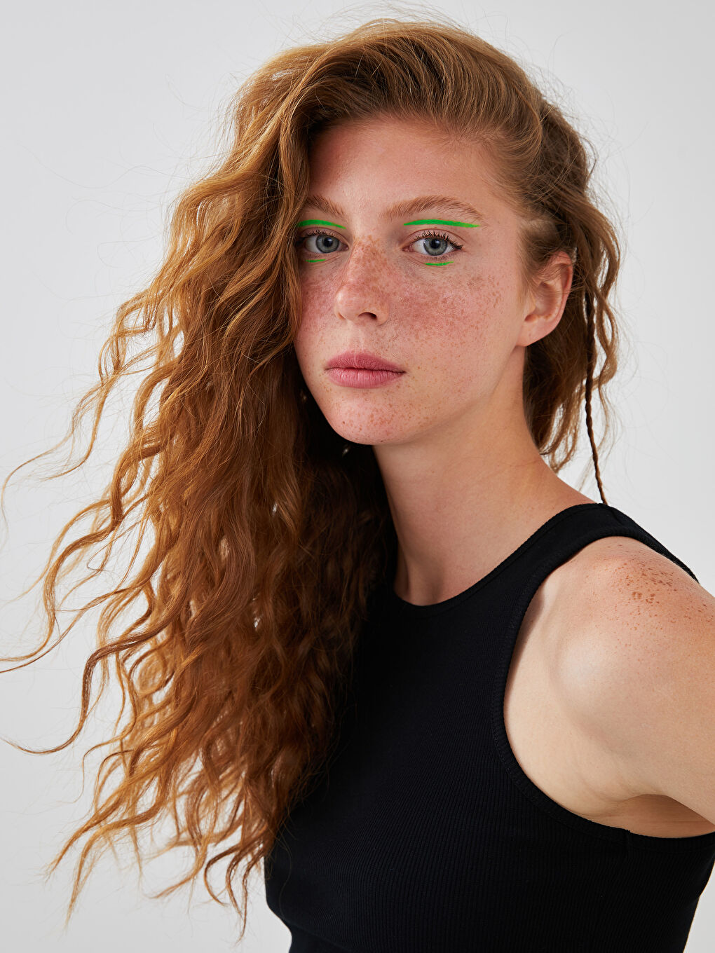 Кроп-топ из хлопка с круглым вырезом для женщин-2