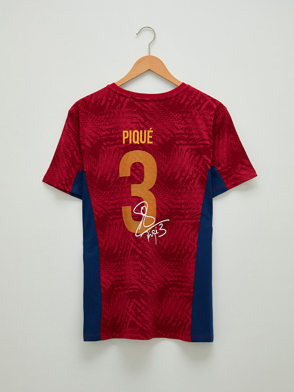 Ерлерге арналған барселона принтті жанкүйерлерге арналған спорттық футболка-7