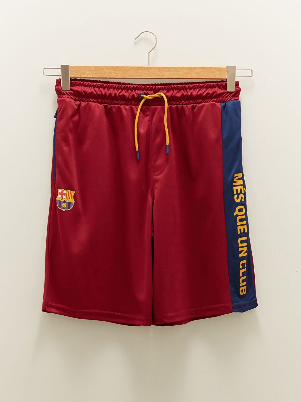 Mürdüm Standart Kalıp Barcelona Baskılı Erkek Taraftar Şort-7