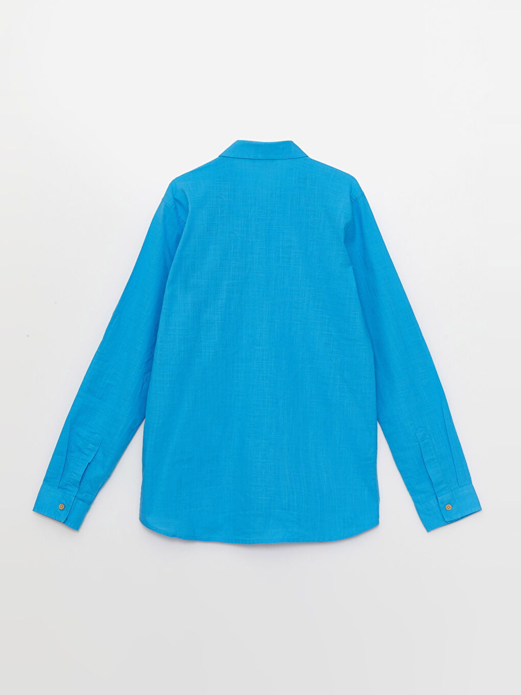 قميص ولد بوبلين كم طويل بسيط-1