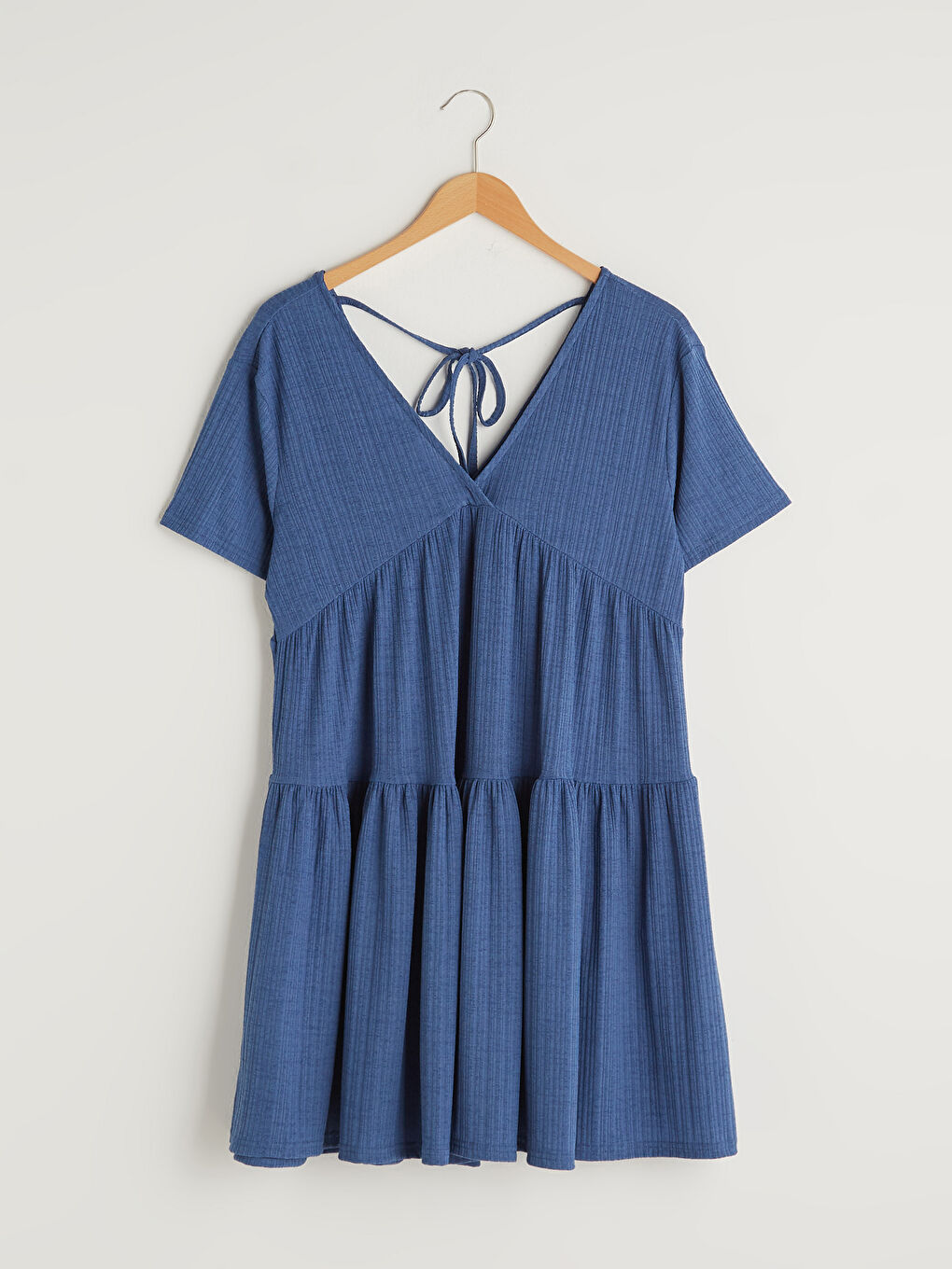 V-Neck Straight Short Sleeve Oversize Camisole Women's Dress-6