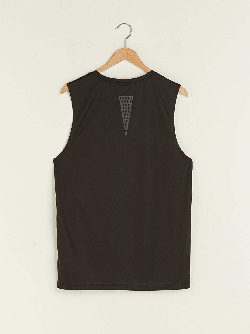 Siyah Standart Kalıp Bisiklet Yaka Baskılı Erkek Kolsuz Tişört-7