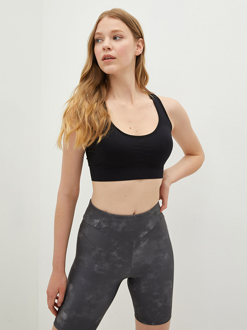 Bustier de Sport Soutenu à Col V pour Femmes-4