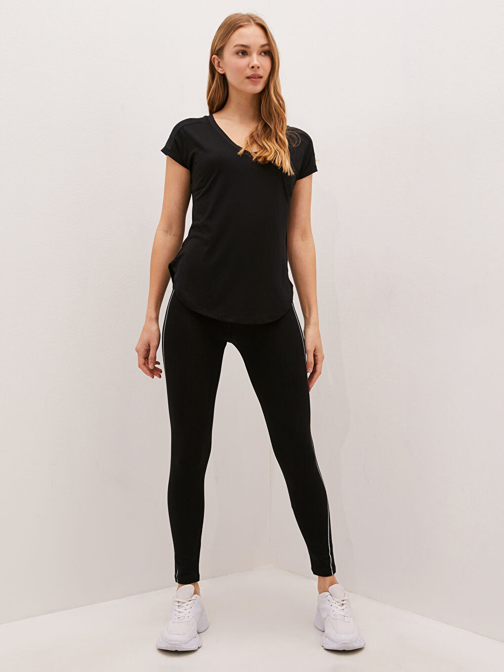 Xside Active V-Ausschnitt Regulär Kurzarm Damen Sport-T-Shirt -S1IA12Z8-CVL