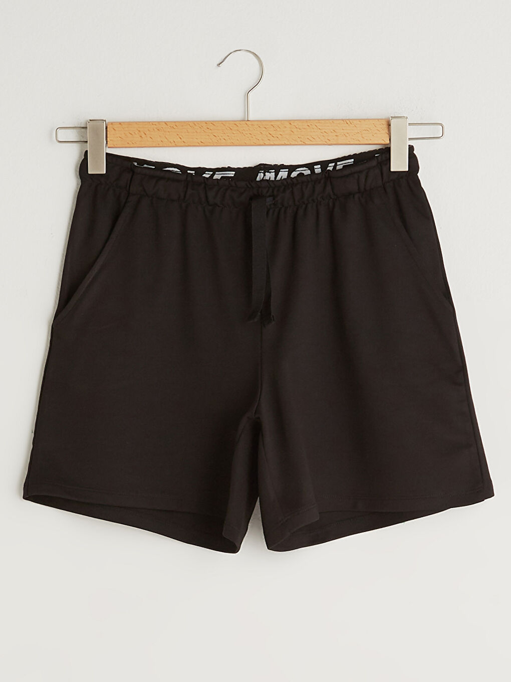 Elastic Waist Flat Pocket Detailed Women's Sports Shorts-6