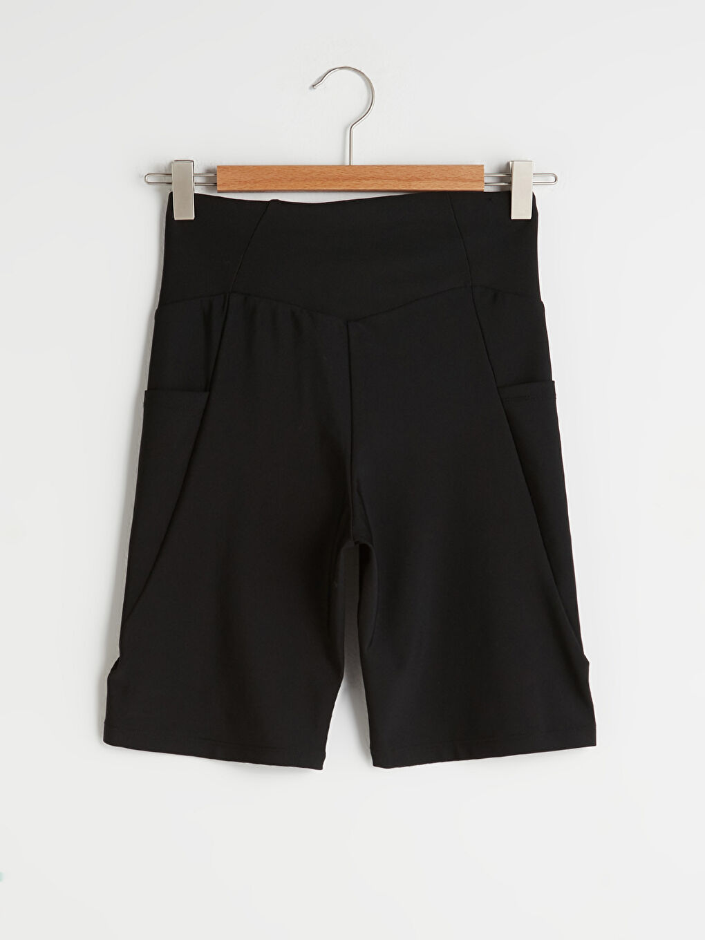 Women's Sport Biker Leggings With Elastic Waist Pocket Detailed-9