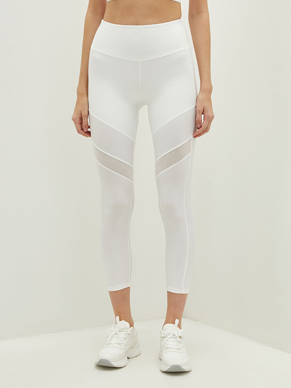 Women's Elasticated Waist Plain Sports Leggings-2