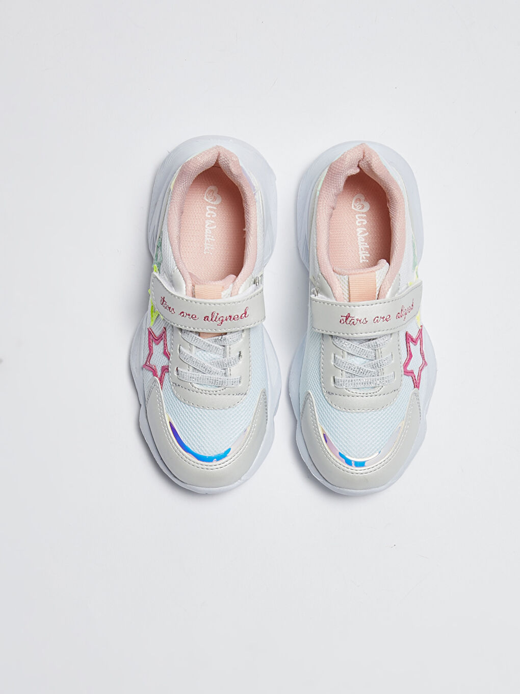 Beyaz File Detaylı Cırt Cırtlı Kız Çocuk Spor Ayakkabı-2