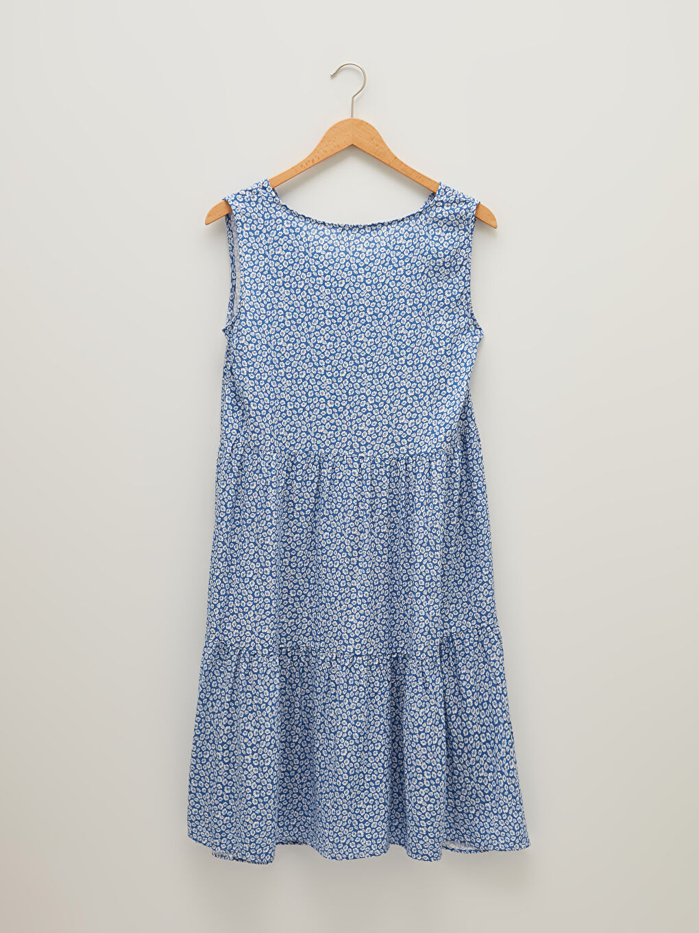 Robe Femme Sans Manches à Motifs en Viscose avec Encolure en V-6