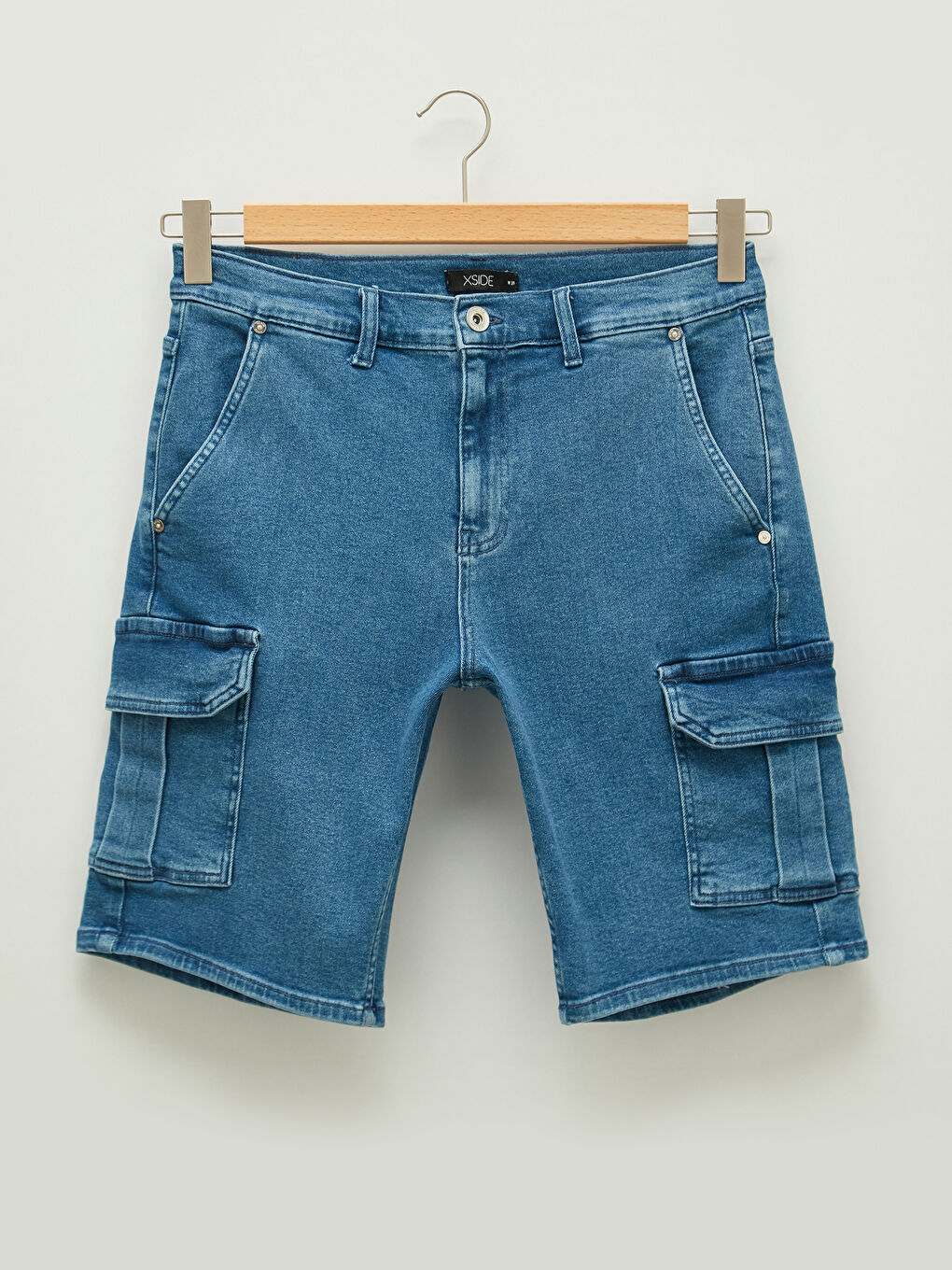 Mavi Standart Kalıp Erkek Jean Şort-6