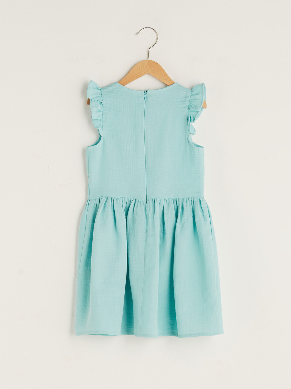 V Neck Basic Girls' Dress-1