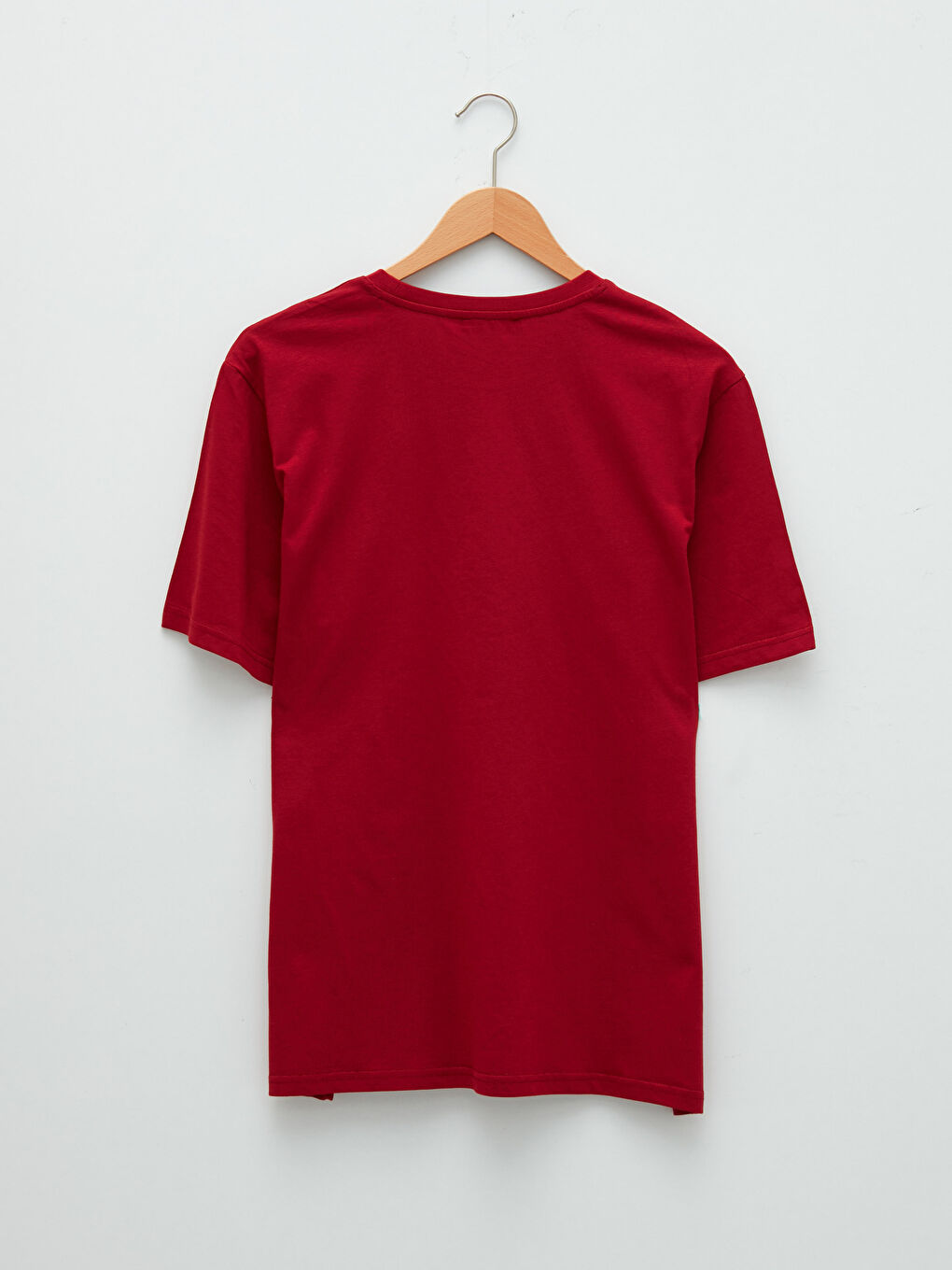 Kırmızı Bisiklet Yaka Kısa Kollu Baskılı Penye Erkek Tişört-6