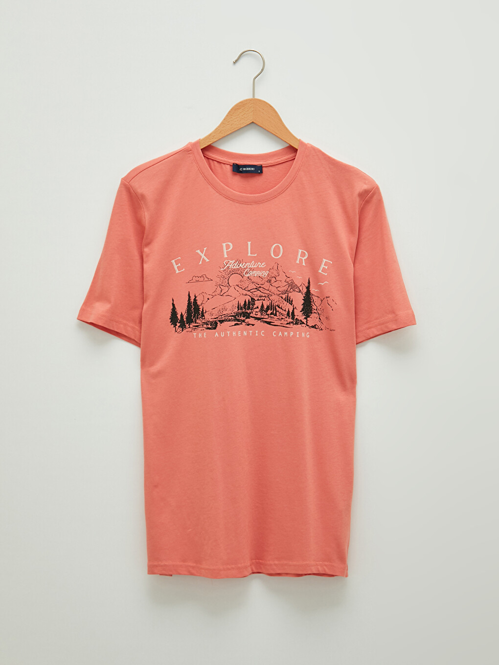 Crew Neck Short Sleeve Printed Combed Cotton Men's T-shirt-5