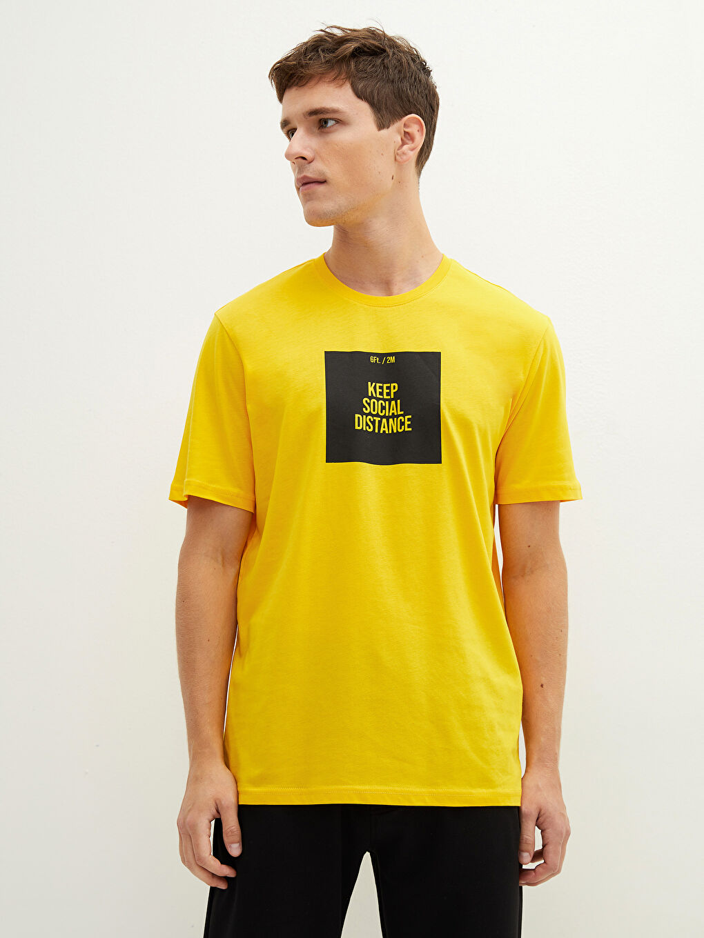 Футболка Мужская с Круглым Вырезом, Коротким Рукавом, С Принтом, Из Гребенного Хлопка-4