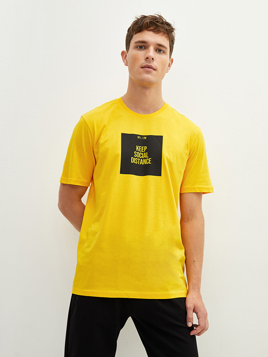 Футболка Мужская с Круглым Вырезом, Коротким Рукавом, С Принтом, Из Гребенного Хлопка