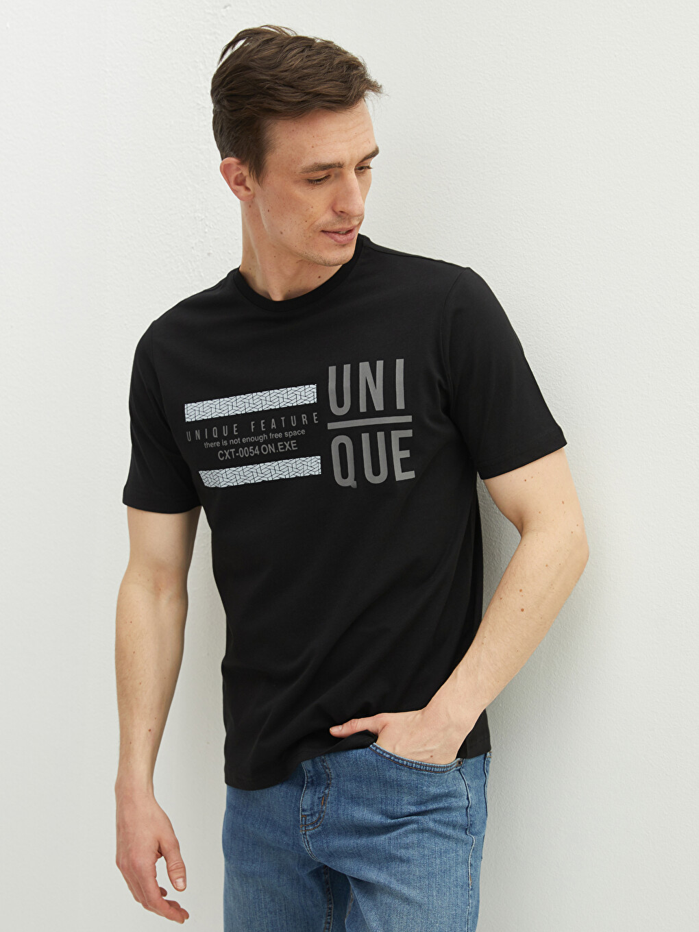 T-shirt Me Jakë Të Rrumbullakët, Me Mëngë Të Shkurtra, Me Stampim, Pambuku I Krehur Për Burra-2