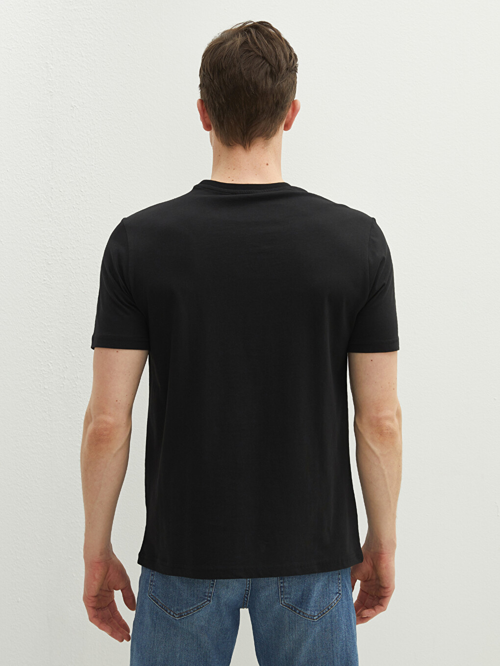 T-shirt Me Jakë Të Rrumbullakët, Me Mëngë Të Shkurtra, Me Stampim, Pambuku I Krehur Për Burra-7