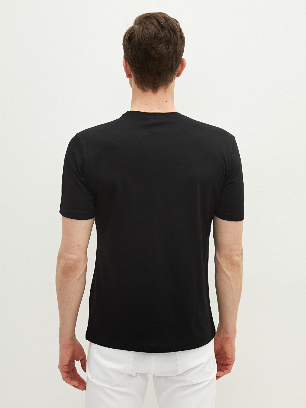 Crew Neck Short Sleeve Printed Combed Cotton Men's T-shirt-6