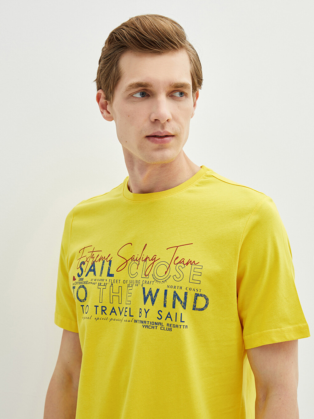 Crew Neck Short Sleeve Printed Combed Cotton Men's T-shirt-2