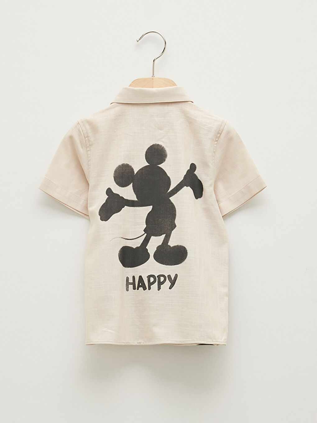 Short Sleeve Mickey Mouse Printed Baby Boy Shirt-1