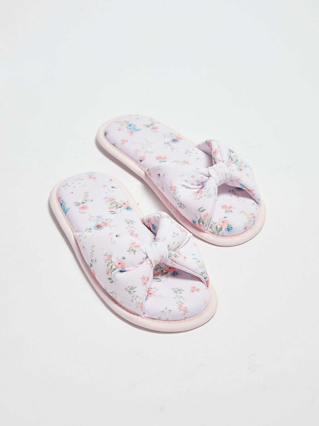 Karışık Pelüş Tek Bantlı Kadın Ev Terliği-2