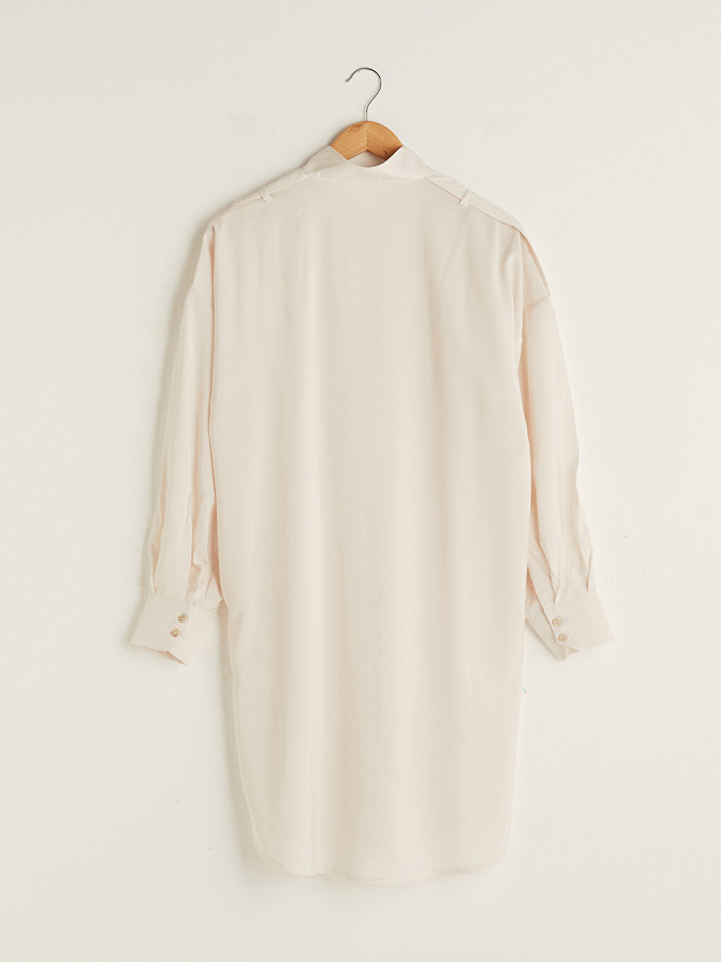 Turtleneck Straight Long Sleeve Poplin Women's Tunic-7