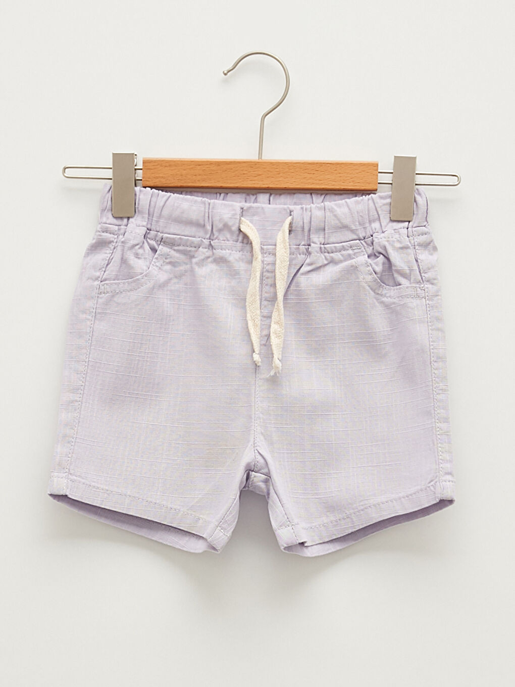 Lila Beli Lastikli Basic Erkek Bebek Şort