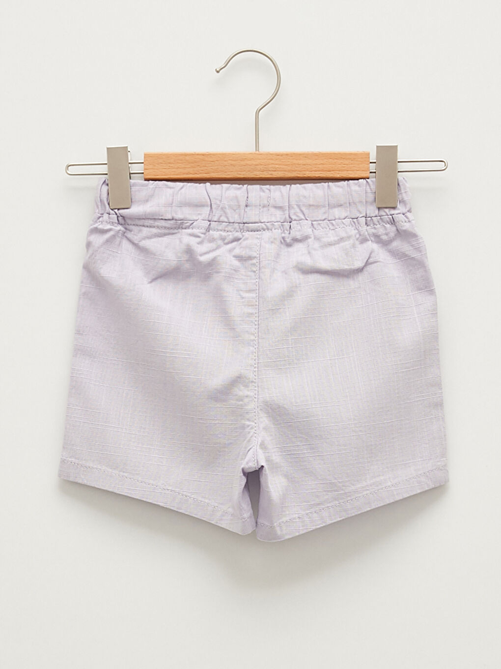 Lila Beli Lastikli Basic Erkek Bebek Şort-1