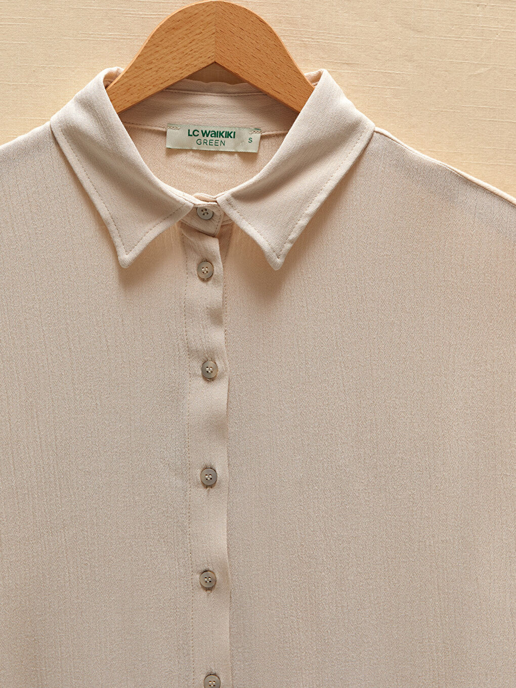 Chemise pour Femmes à Fermeture Boutonnée Droite en Tissu Froissé à Manches Courtes-7