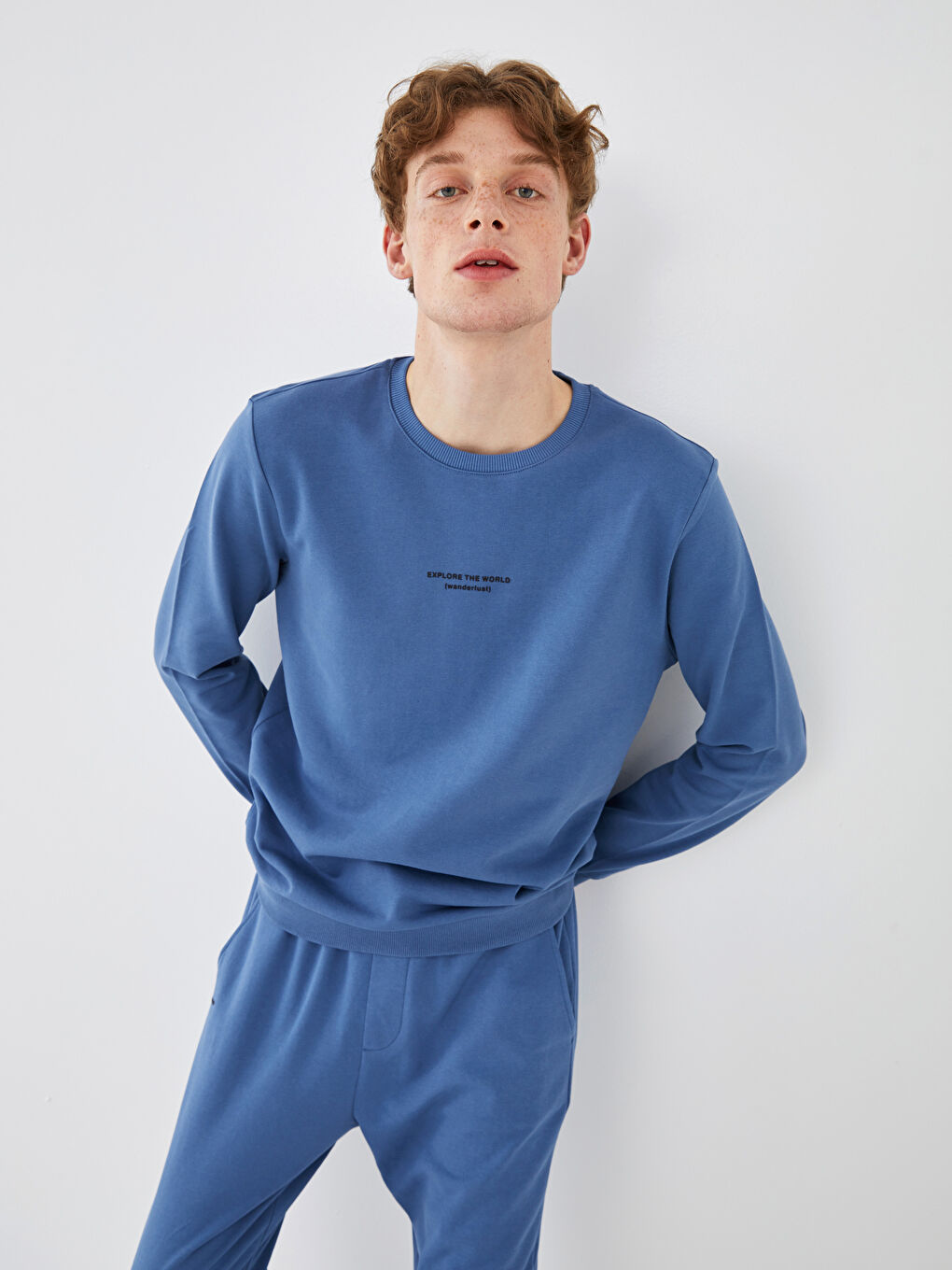 Mavi Bisiklet Yaka Uzun Kollu Erkek Sweatshirt