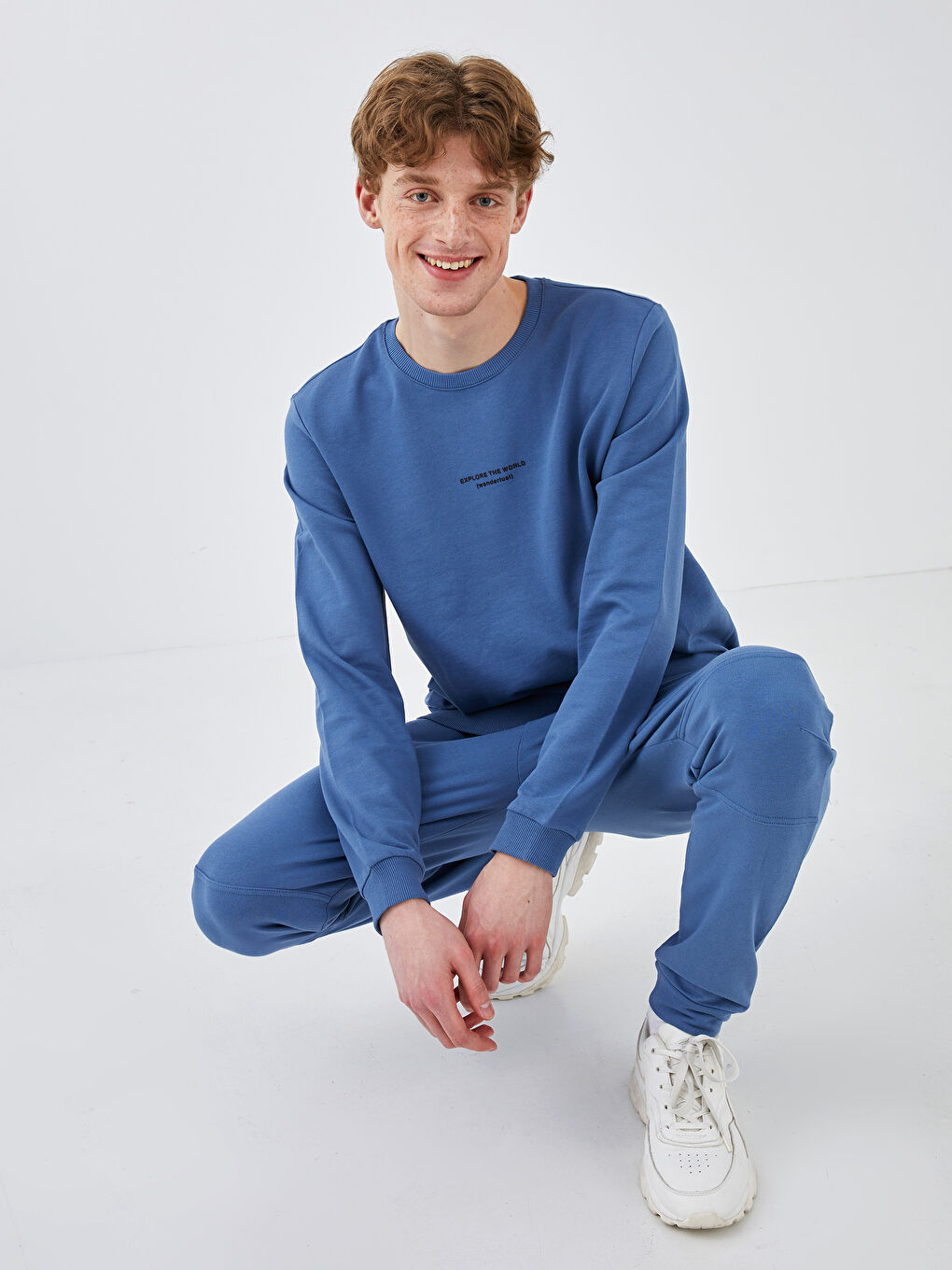 Mavi Bisiklet Yaka Uzun Kollu Erkek Sweatshirt-1