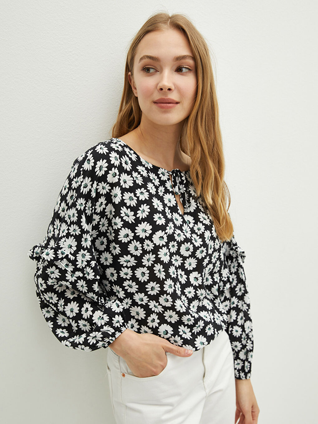 Әйелдер қара Блузка-5