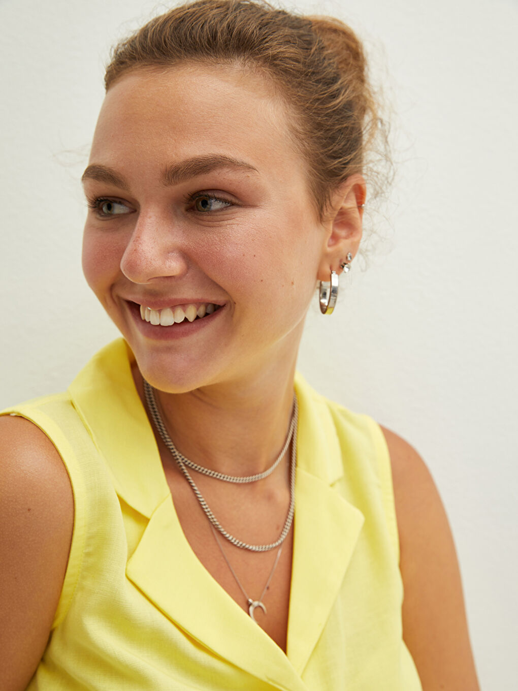 Chemise Unie Sans Manches pour Femmes-3