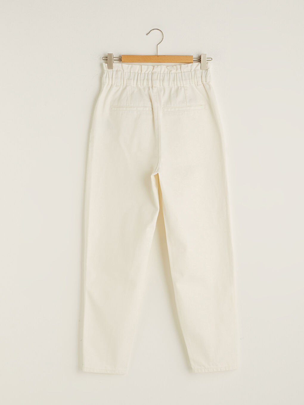 Yüksek Bel Bol Fit Bilek Boy Kadın Jean Pantolon-5