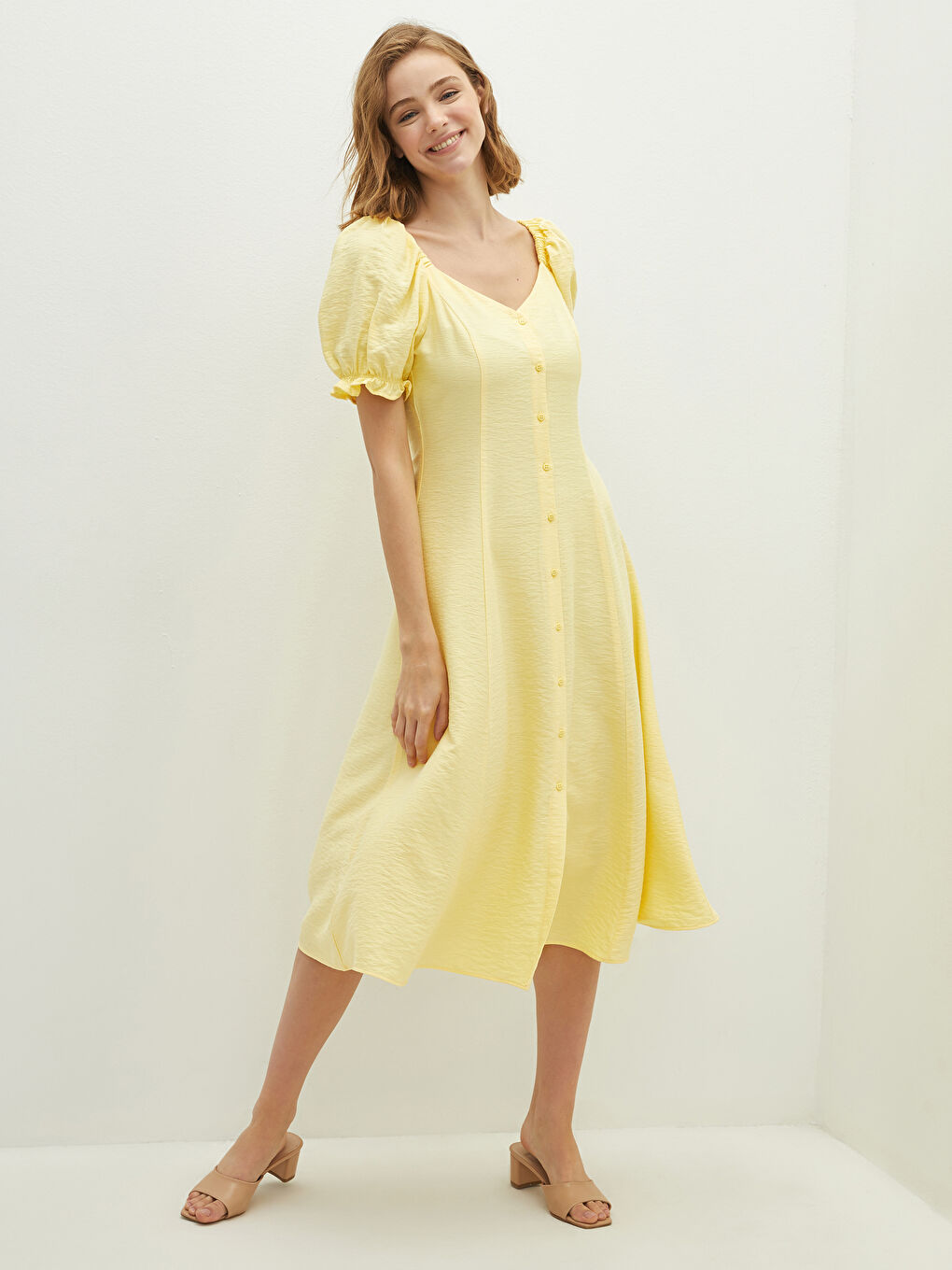 V Neck Straight Short Sleeve Viscose Women Dress