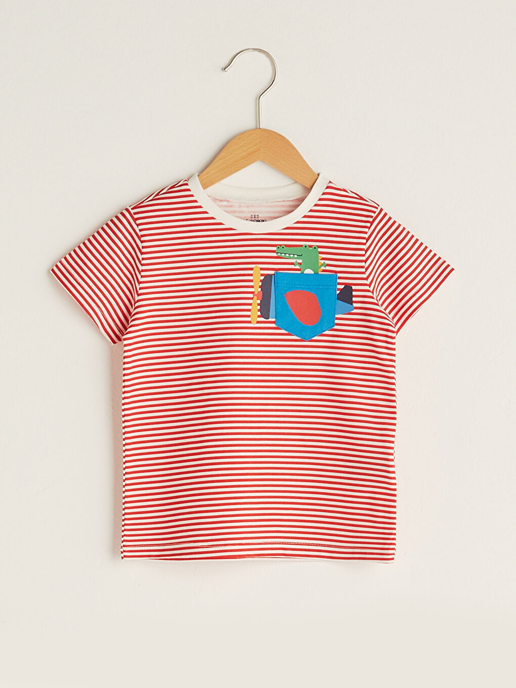 تيشيرت قطن مطبوع بياقة دائرية وكم قصير - اولاد رضع - ٣ قطع-3