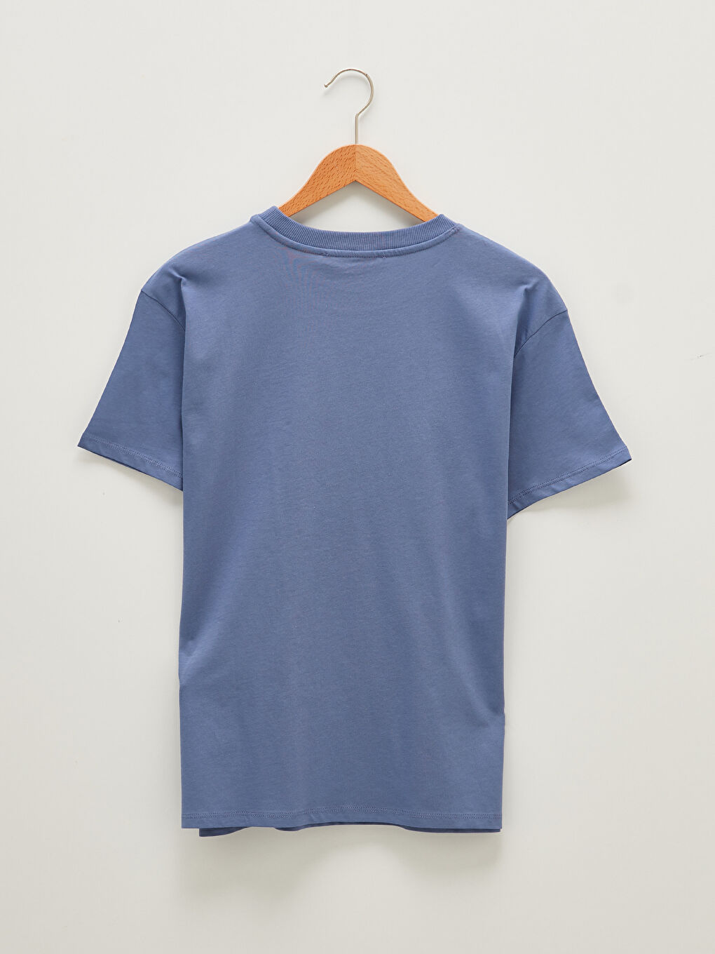 Mavi Bisiklet Yaka Baskılı Kısa Kollu Kadın Tişört-6