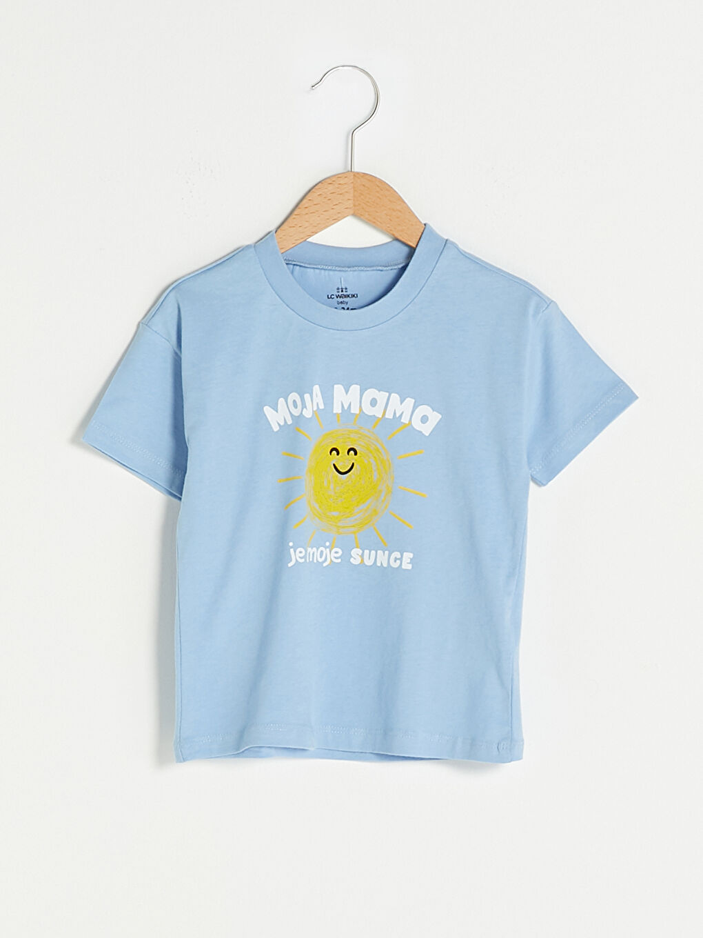 Crew Neck Short Sleeve Printed Cotton Baby Boy T-Shirt