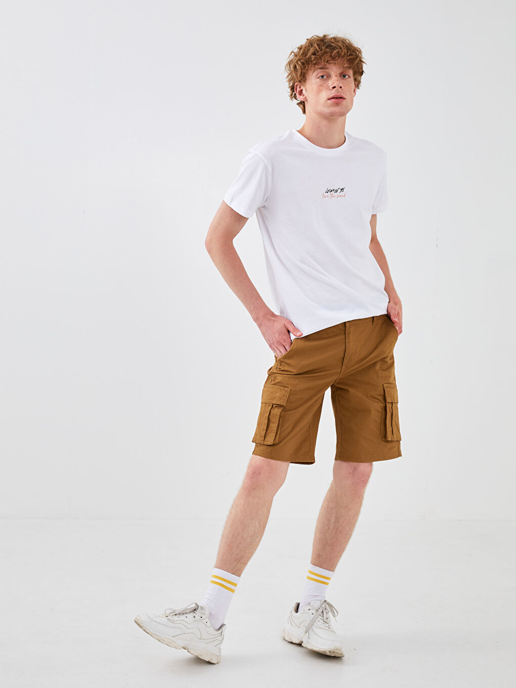 Standard Fit Twill Men's Cargo Shorts-4
