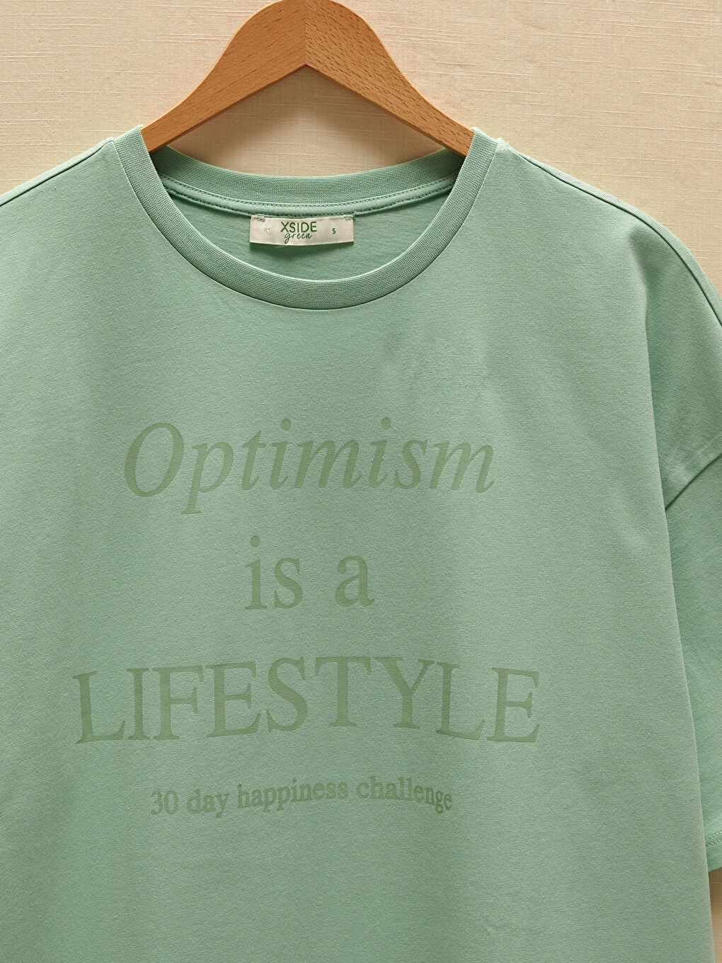 Yeşil Bisiklet Yaka Baskılı Kısa Kollu Kadın Elbise-7