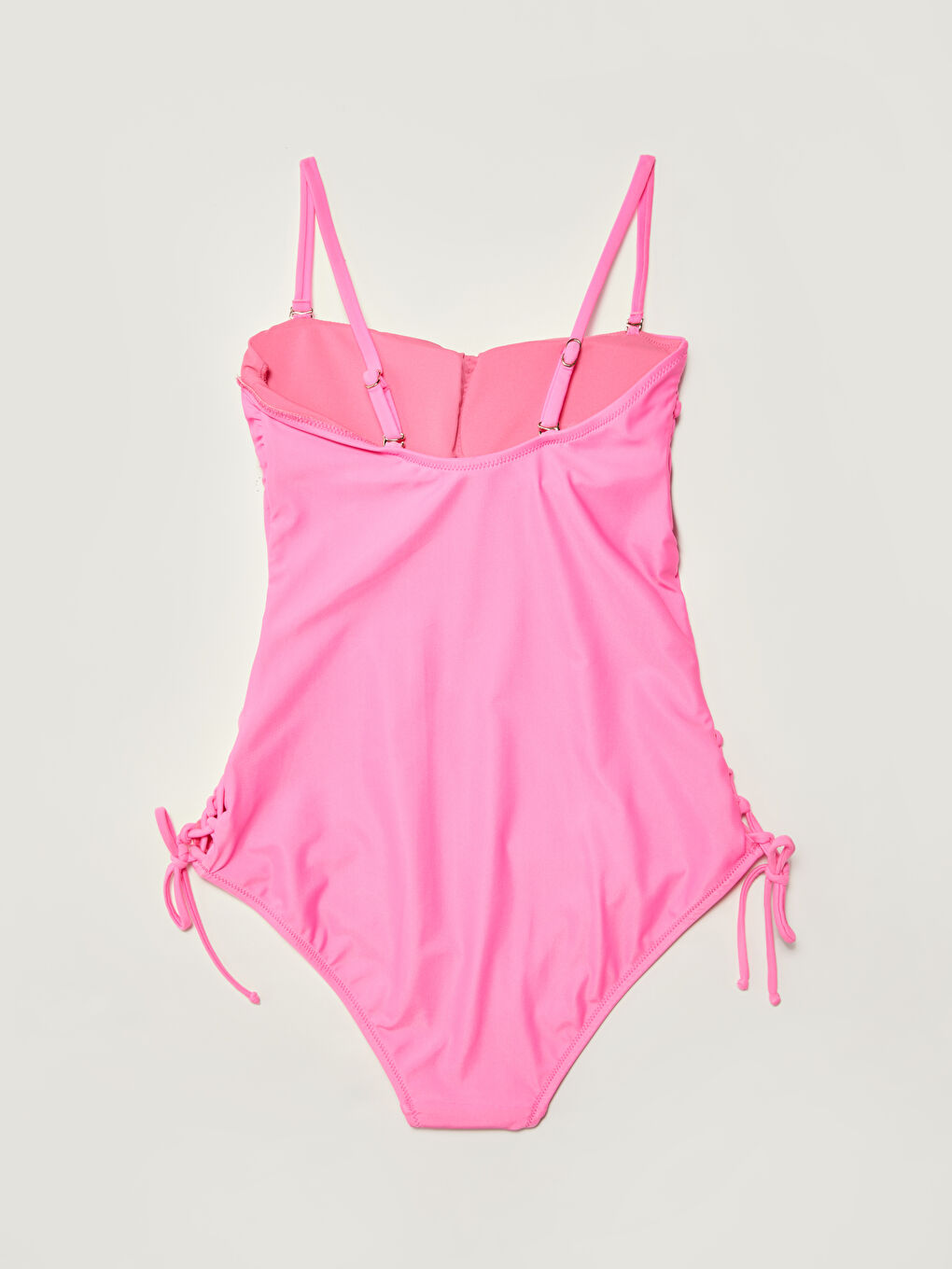 Maillot de Bain Uni à Lacets pour Femmes-1