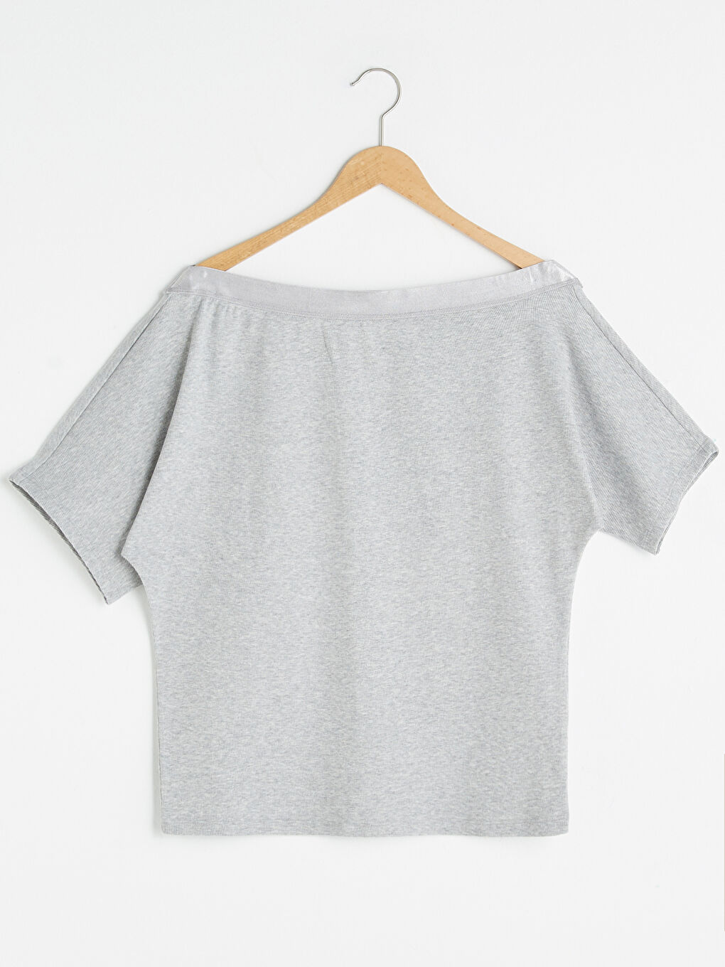 Women's Boat Collar Straight Short Sleeve Sweatshirt -S1IR03Z8-LAK