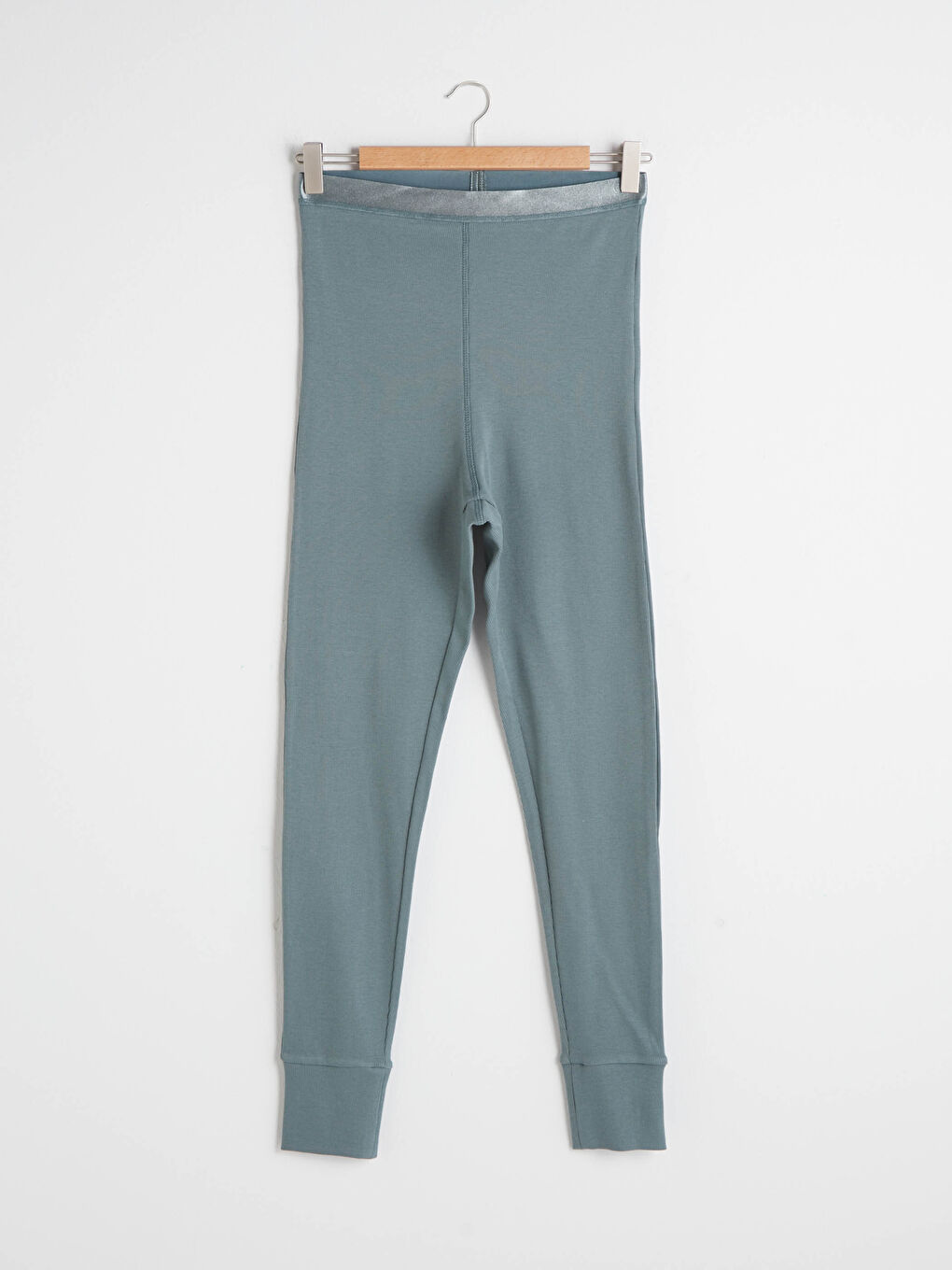 Women's Elasticated Waist Plain Leggings-6