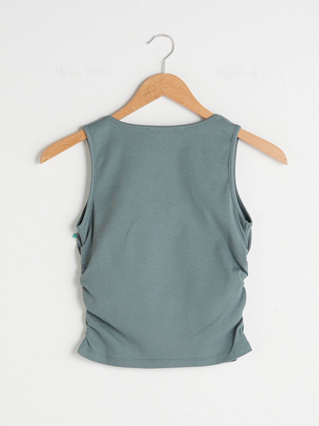 LCW Limited U Neck Strapped Straight Gathered Detailed Cotton Women's Blouse -S1IR06Z8-TWQ