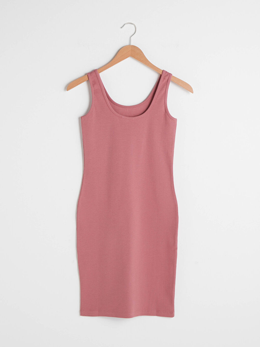 U Neck Print Detailed Strappy Cotton Woman Dress-7