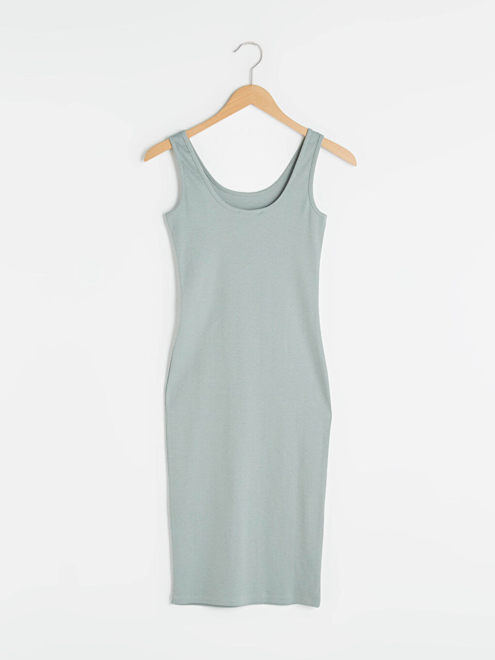 Rochie de Damă din Bumbac Imprimat cu Guler în Formă de U-9