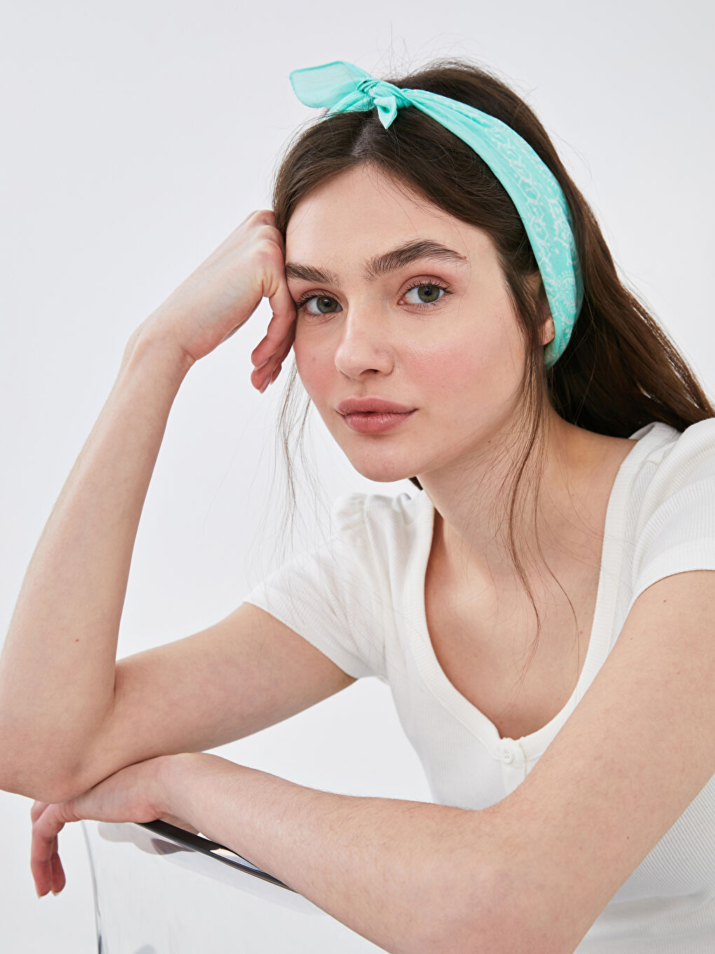 Bandană Imprimată pentru Femei în 2 Bucăți-2