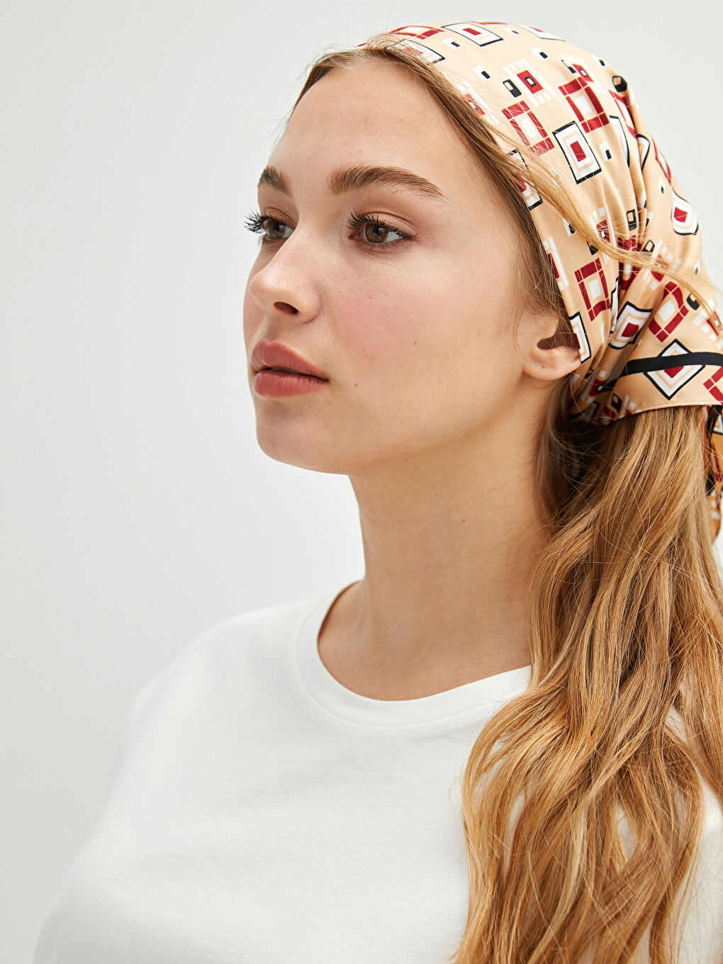 Bandană din Satin Imprimat pentru Femei-1