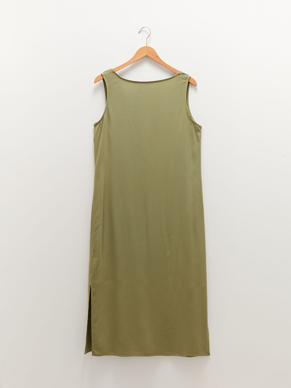 Haljina za Žene od Viskoze sa V izrezom, Ravna, Bez rukava, sa Dugmadima na Prednjoj Strani-6